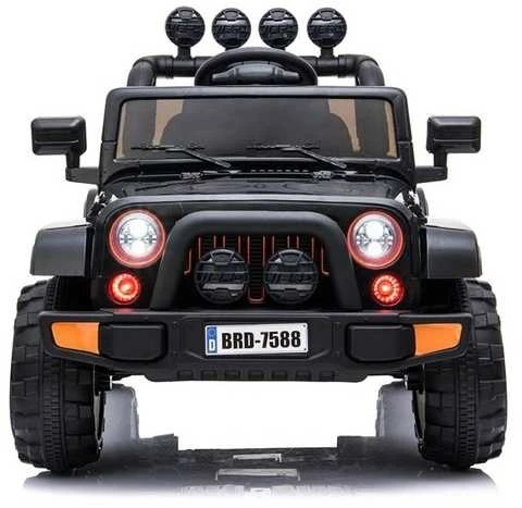 Elektromobilis vaikams Jeep BRD-7588 4x4, juodas