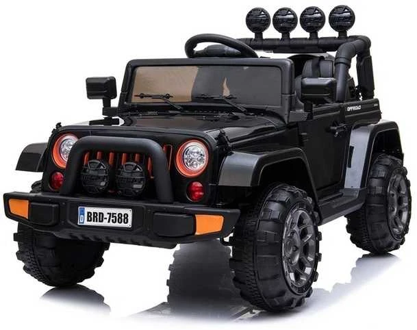 Elektromobilis vaikams Jeep BRD-7588 4x4, juodas