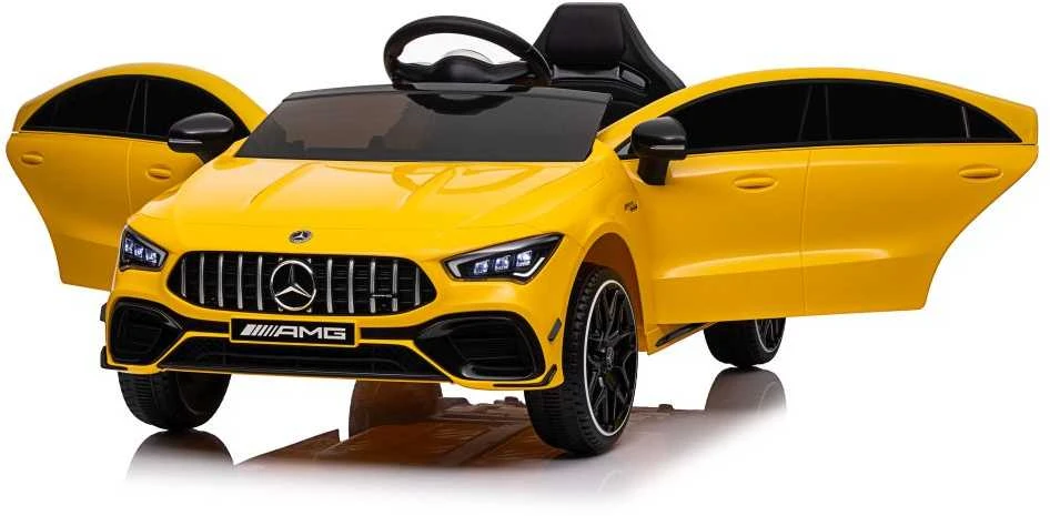 Elektromobilis vaikams Mercedes CLA 45s AMG 4x4, geltonas