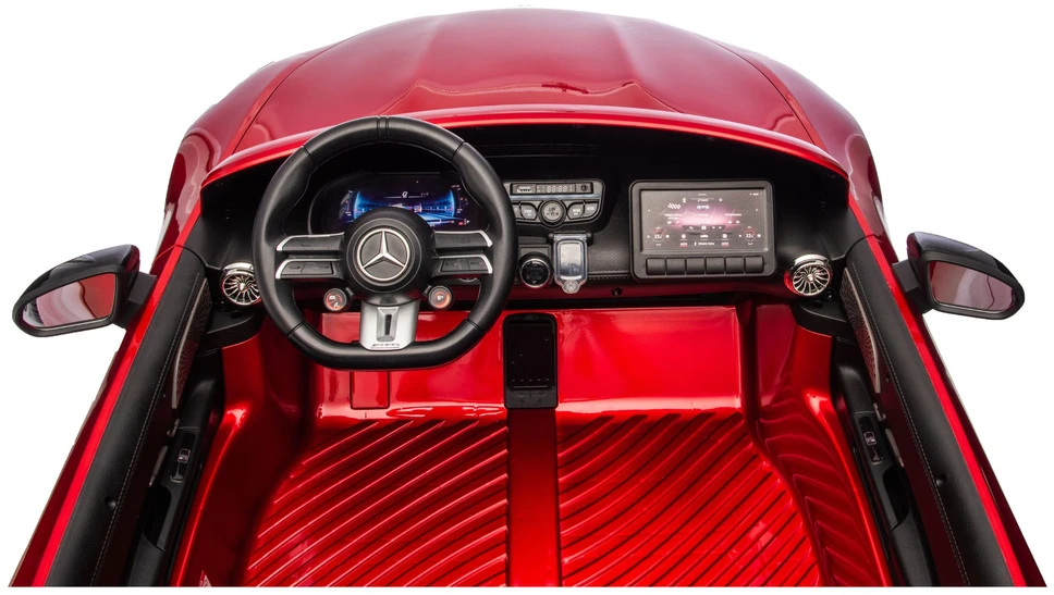 Elektromobilis vaikams Mercedes GT63 AMG DK-GT63 24V LCD, raudonas lakuotas