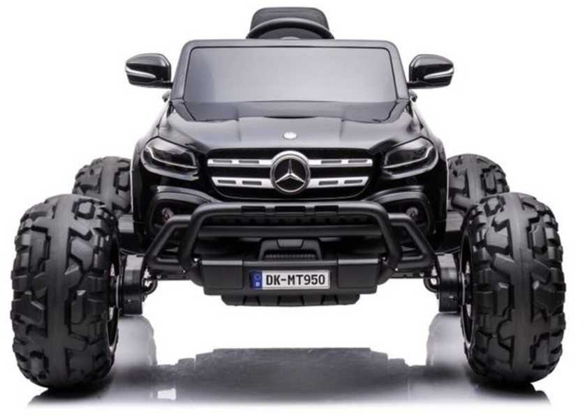 Elektromobilis vaikams Mercedes X 4x4 AWD, MP4, Lakuotas, juodas
