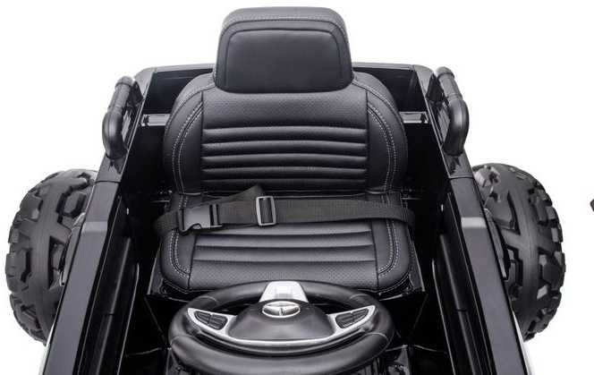 Elektromobilis vaikams Mercedes X 4x4 AWD, MP4, Lakuotas, juodas