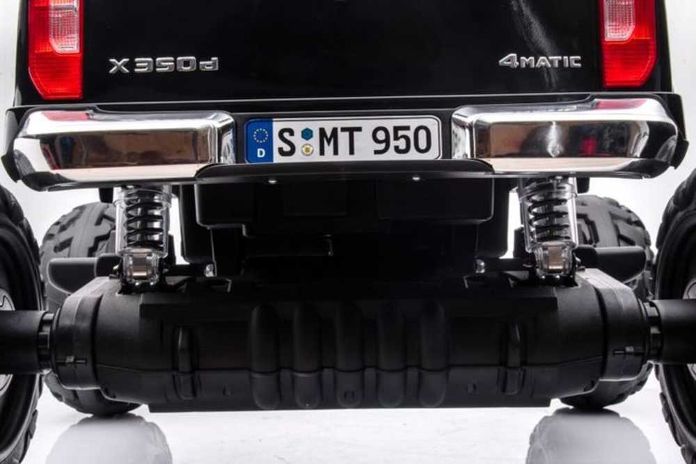 Elektromobilis vaikams Mercedes X 4x4 AWD, MP4, Lakuotas, juodas