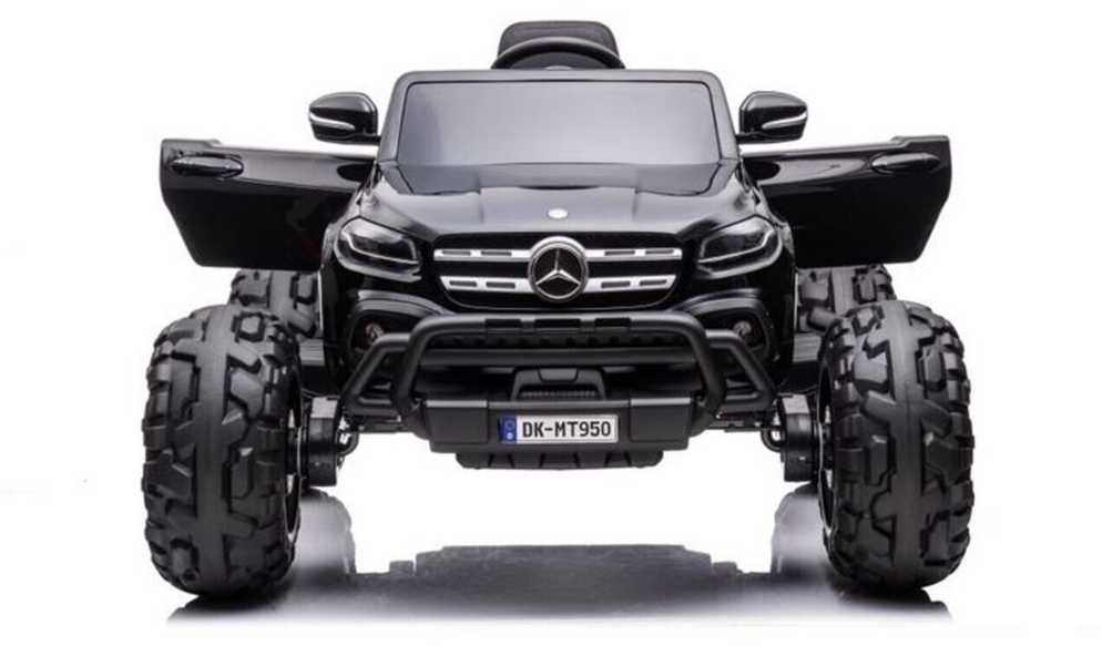 Elektromobilis vaikams Mercedes X 4x4 AWD, MP4, Lakuotas, juodas