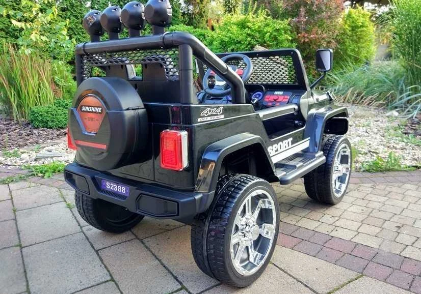 Elektromobilis vaikams S2388 Jeep 4x45W, juodas