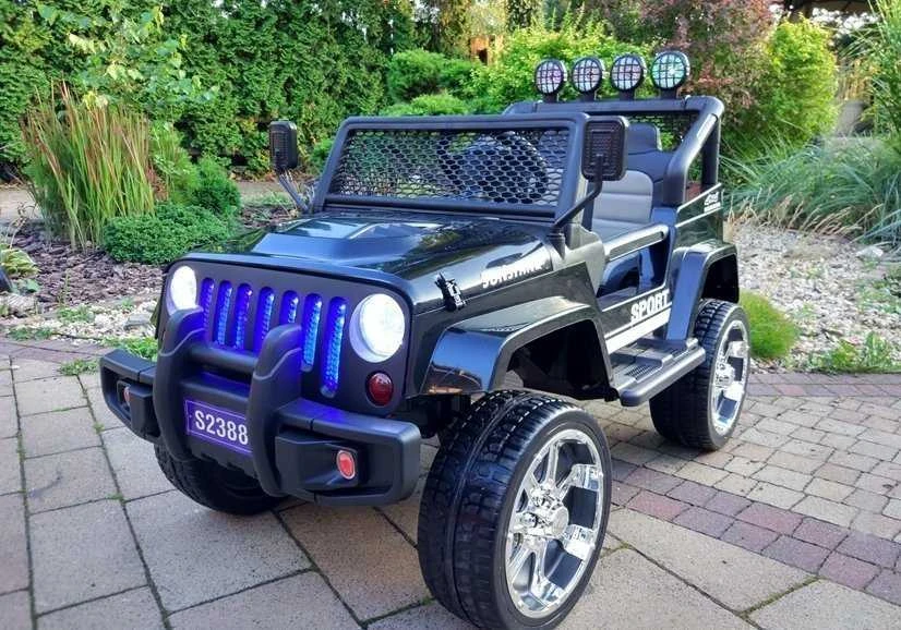 Elektromobilis vaikams S2388 Jeep 4x45W, juodas