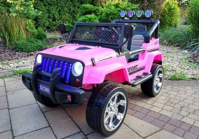 Elektromobilis vaikams S2388 Jeep 4x45W, rožinis