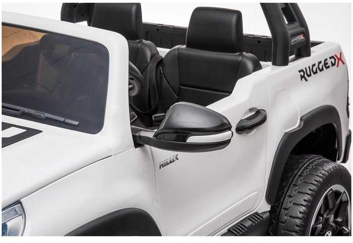 Elektromobilis vaikams Toyota Hilux dvivietis, baltas