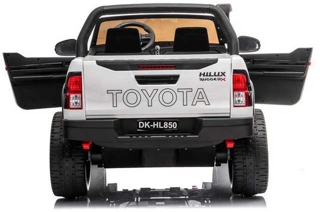 Elektromobilis vaikams Toyota Hilux dvivietis, baltas