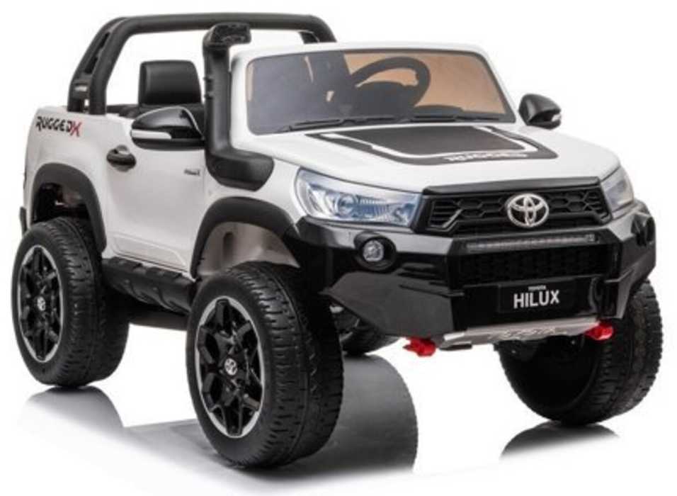 Elektromobilis vaikams Toyota Hilux dvivietis, baltas
