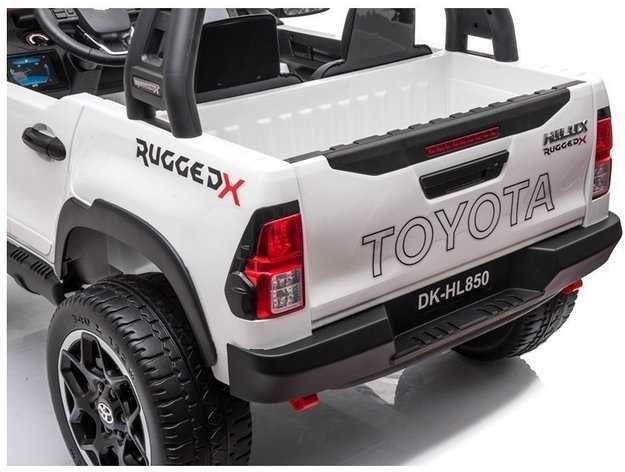 Elektromobilis vaikams Toyota Hilux dvivietis, baltas