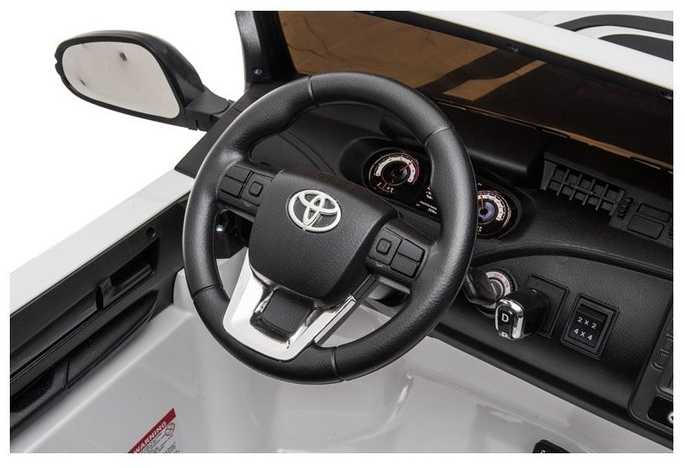 Elektromobilis vaikams Toyota Hilux dvivietis, baltas