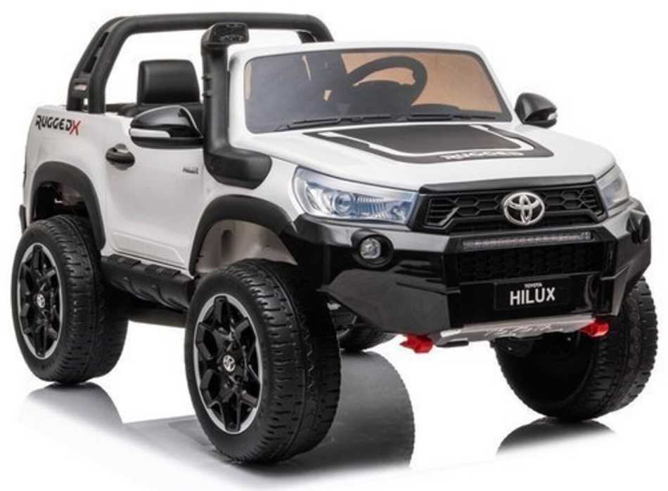 Elektromobilis vaikams Toyota Hilux dvivietis, baltas