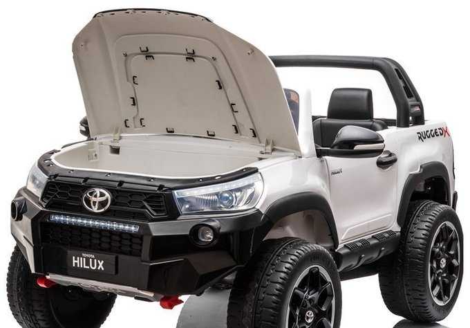 Elektromobilis vaikams Toyota Hilux dvivietis, baltas