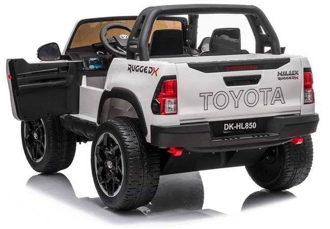 Elektromobilis vaikams Toyota Hilux dvivietis, baltas