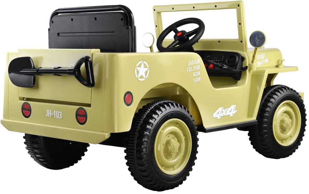 Elektromobilis vaikams Willys su pultu, smėlio spalvos