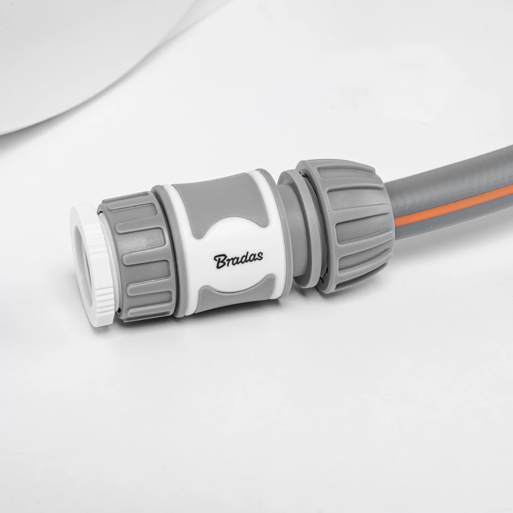 Elektroninė automatinė žarnos ritė Bradas Baltas LINE su laistymo žarna 1/2" 30m