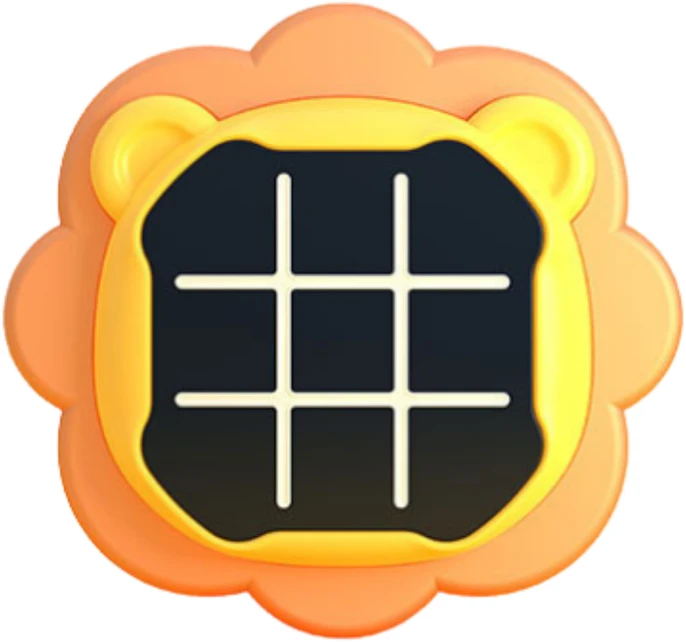 Elektroninis atminties žaidimas „Tic Tac Toe“ liūtas, oranžinis
