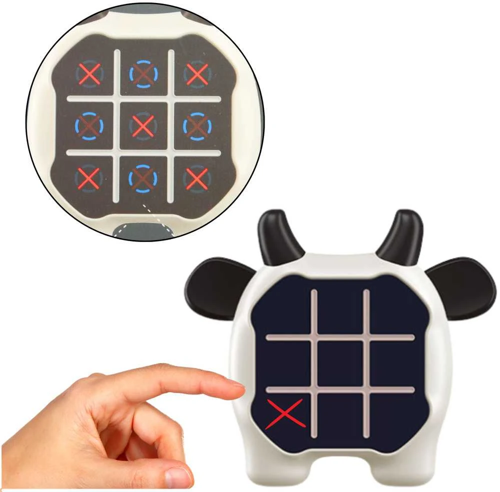 Elektroninis atminties žaidimas „Tic Tac Toe“ karvė, juodas/baltas