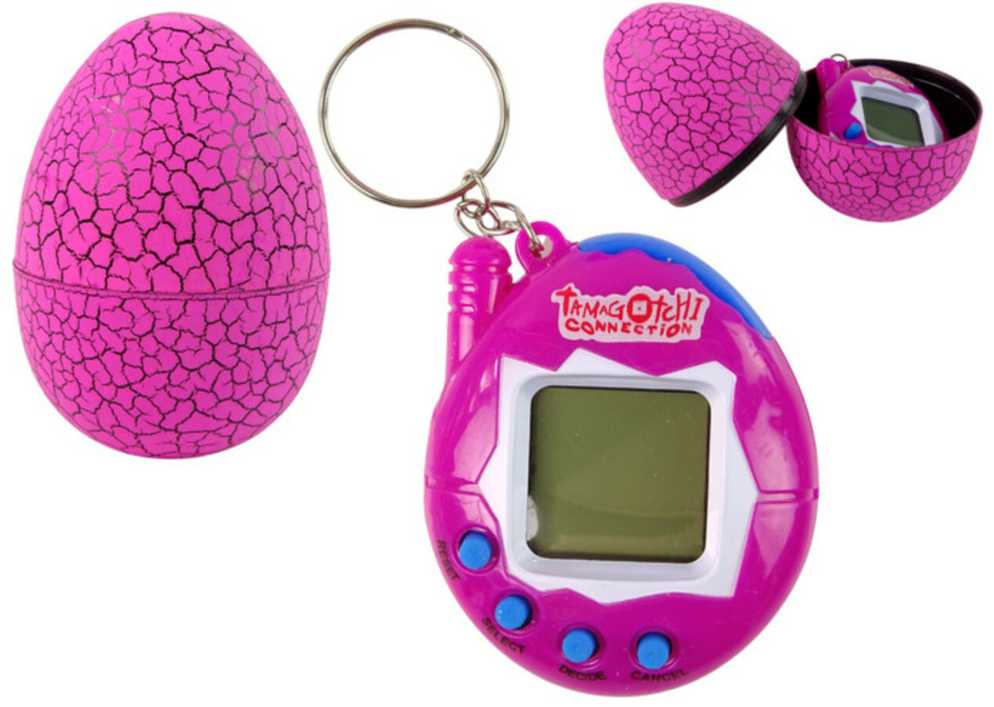 Elektroninis žaidimas gyvūnėlis "Tamagotchi" kiaušinyje, rožinis