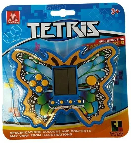 Elektroninis žaidimas tetris drugelis, mėlynas