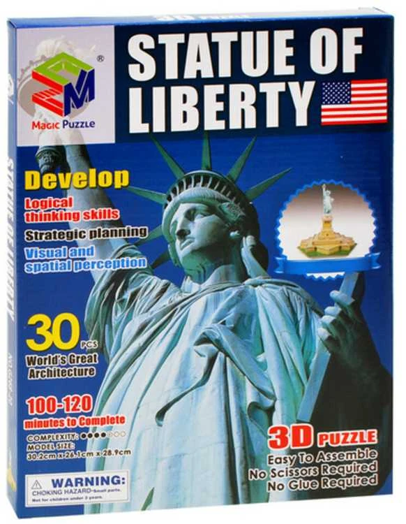 Erdvinė 3D dėlionė Laisvės statula JAV