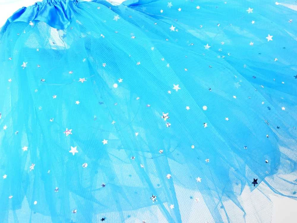 Fėjos kostiumas su šviečiančiais sparnais ir sijonu, mėlynas