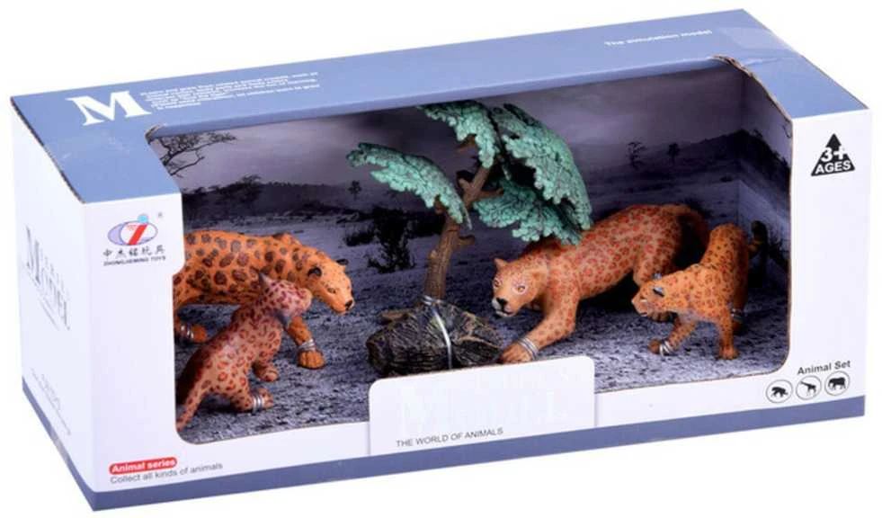 Figūrėlių rinkinys "Safari leopardai"