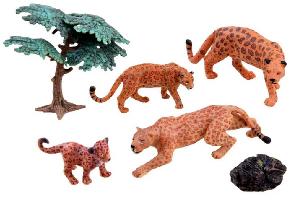 Figūrėlių rinkinys "Safari leopardai"