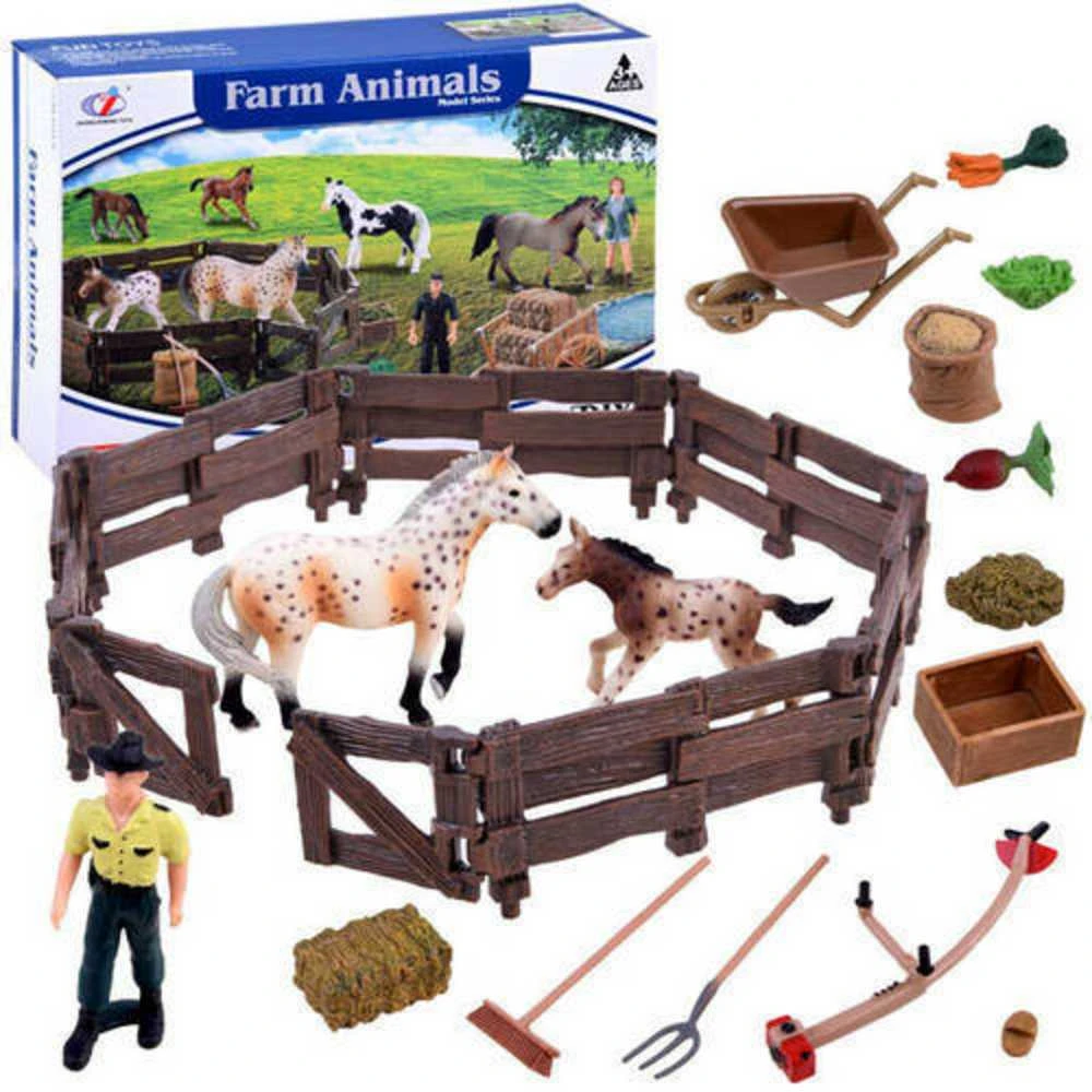 Figūrėlių rinkinys "Žirgų aptvaras"