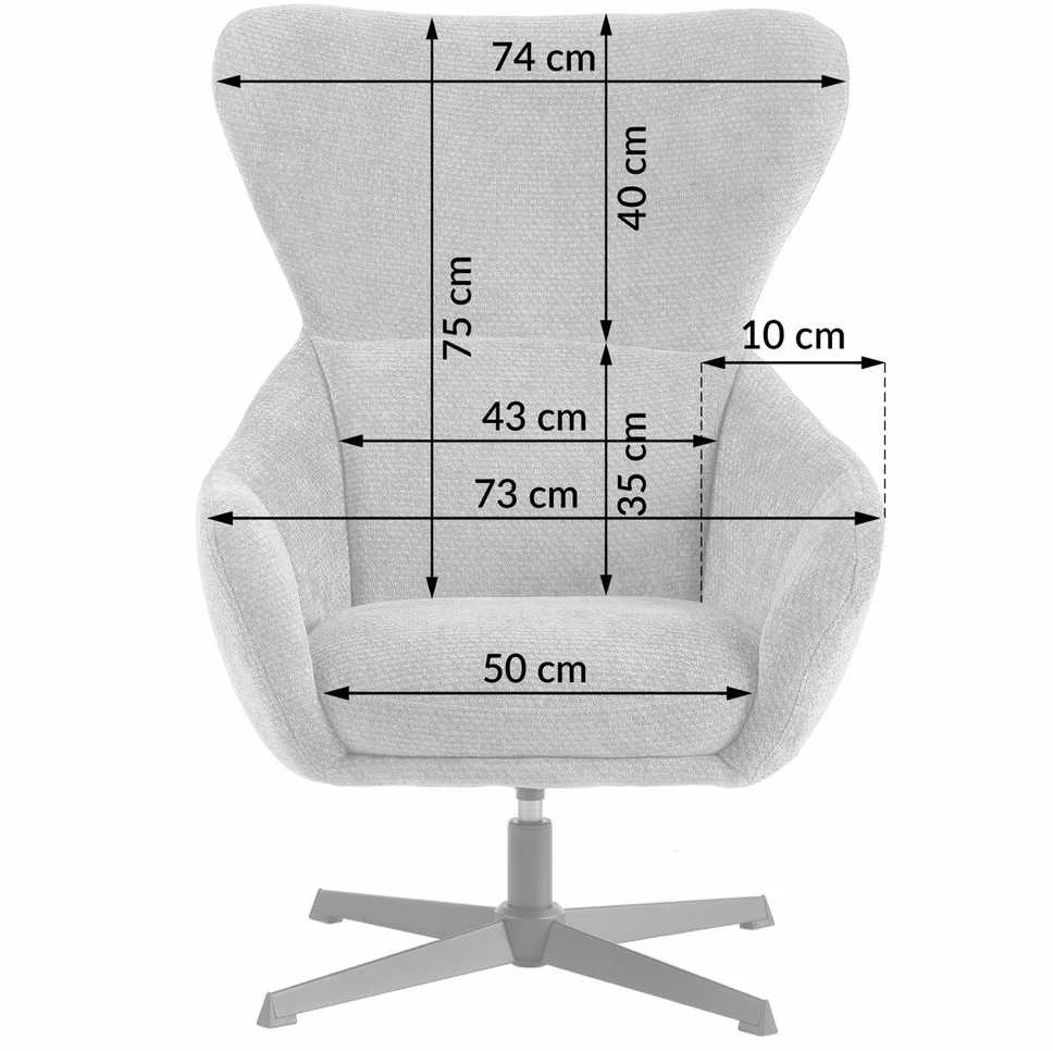 Fotelis Felipe 360°, šviesiai rudas