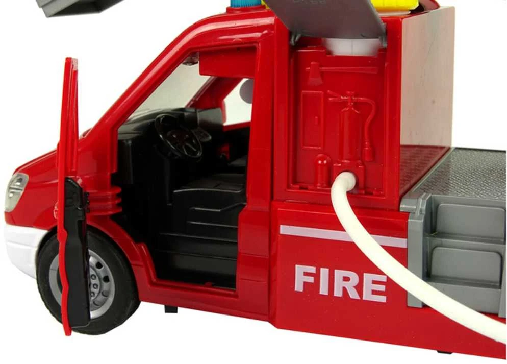 Gaisrinės automobilis su efektais