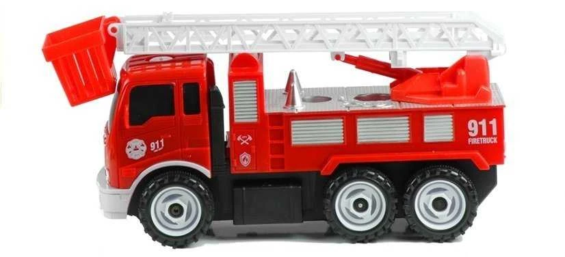 Gaisrinės automobilis su priedais, raudonas