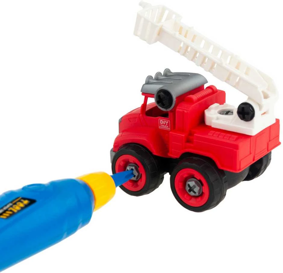 Gaisrinės automobilių rinkinys 4in1 „Pasidaryk pats“