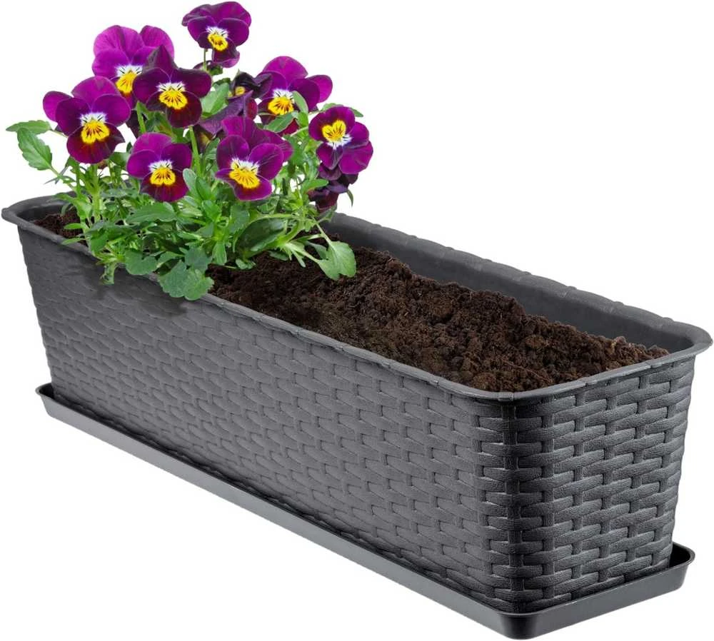 Gėlių vazonas Ratolla Case, 59 cm, antracito