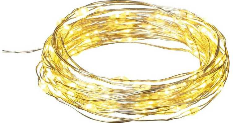 Girlianda 10 LED, šilta balta