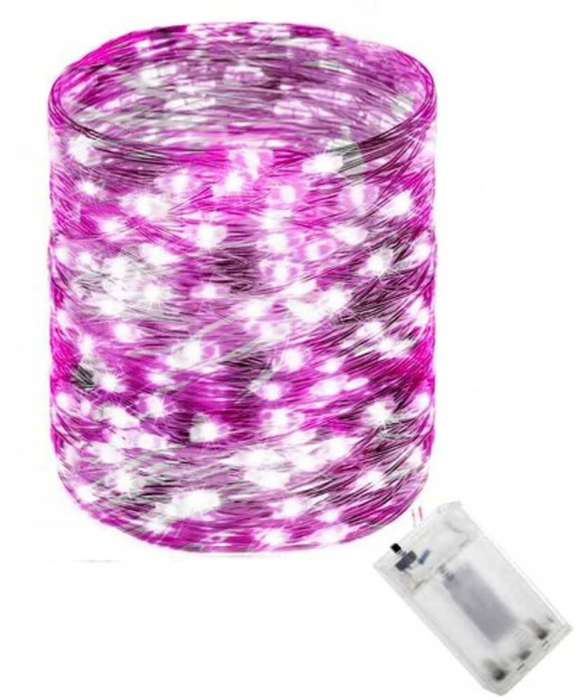 Girlianda 100 LED MicroLED "Smart", šaltai balta/rožinė