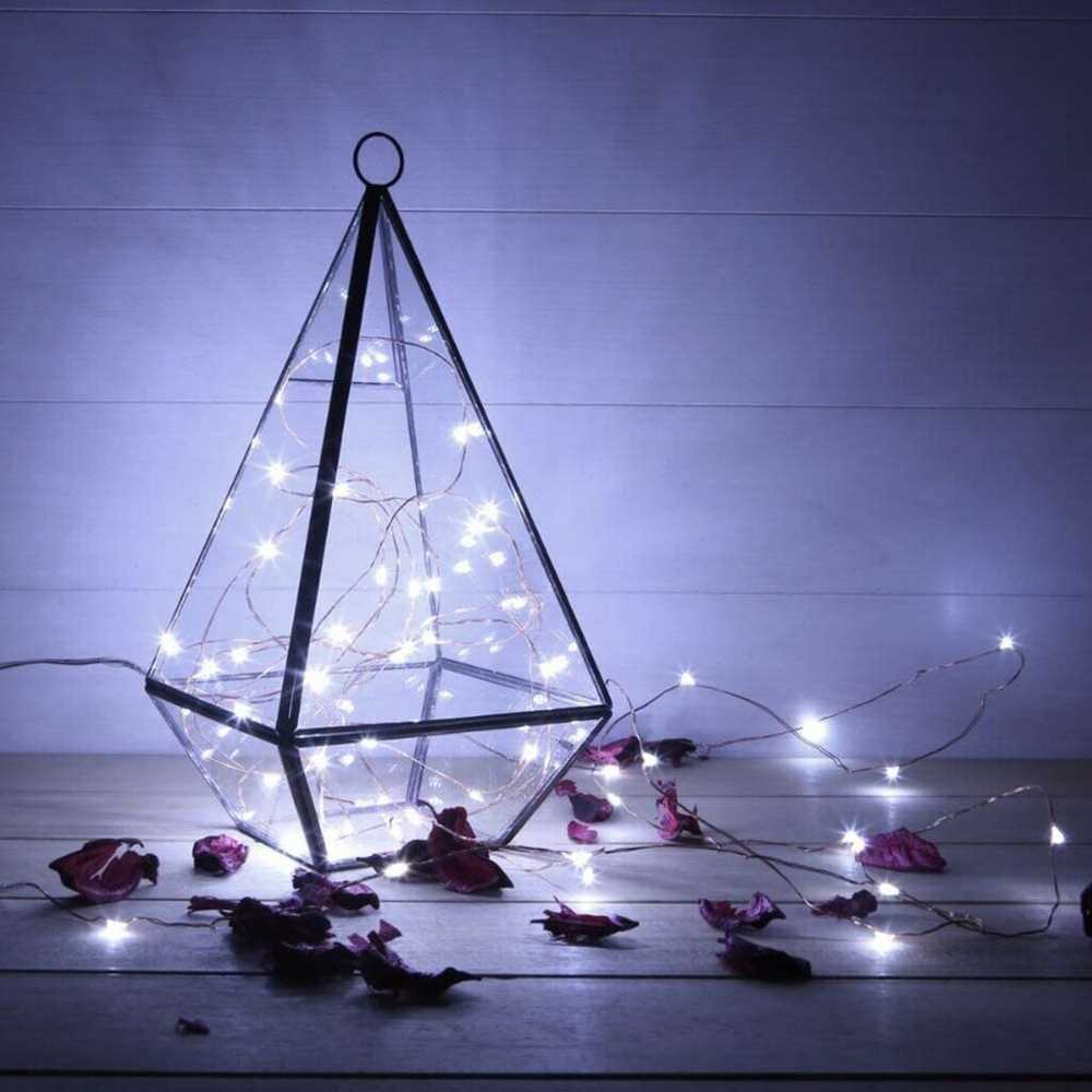 Girlianda 20 LED, šalta balta