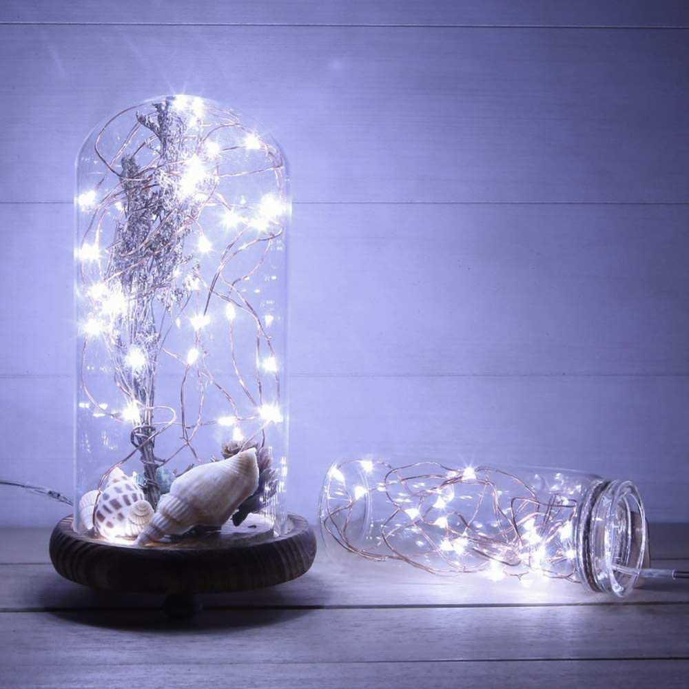 Girlianda 20 LED, šalta balta