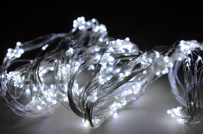 Girlianda 300 LED, šalta balta