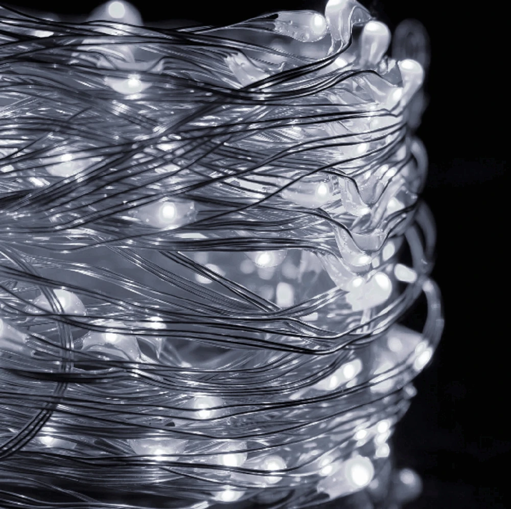 Girlianda 300 LED, šalta balta