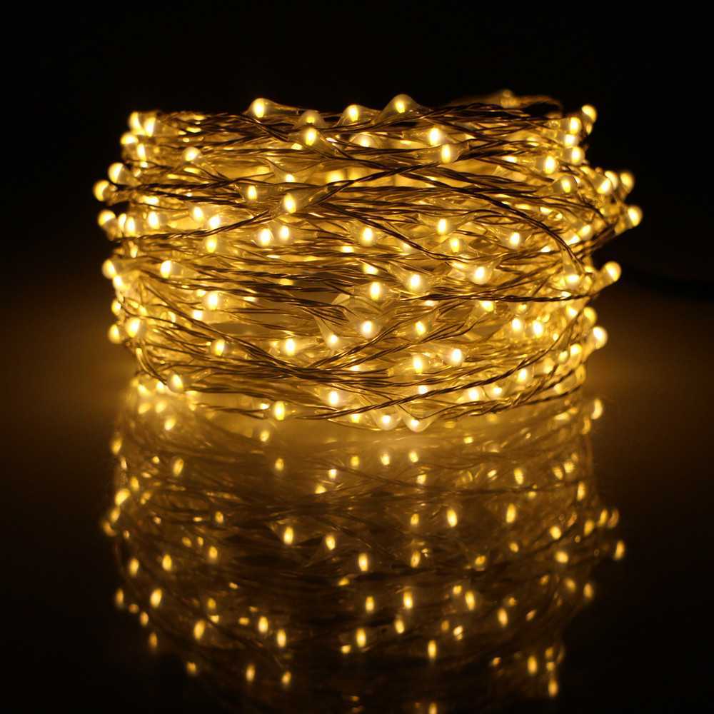 Girlianda 300 LED, šilta balta