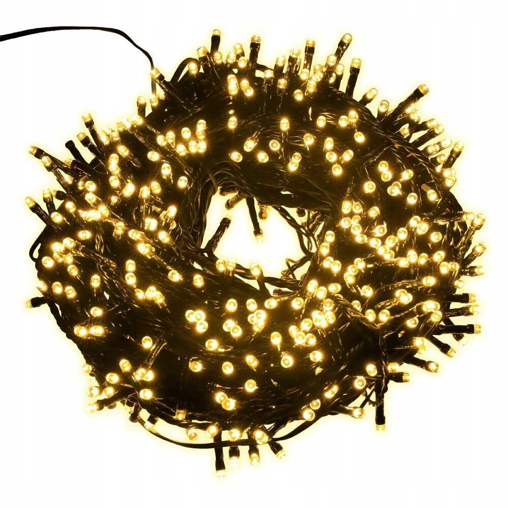 Girlianda 300 LED, šiltai balta