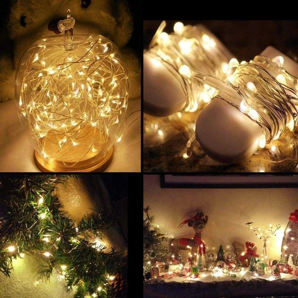 Girlianda 40 LED, šilta balta