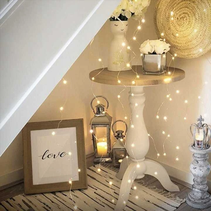 Girlianda 500 LED, varveklis, šiltai balta