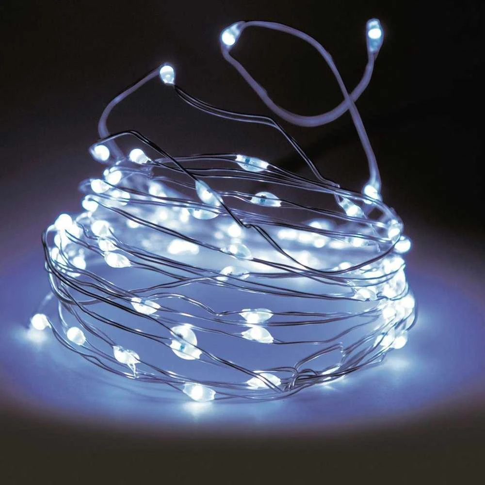 Girlianda 80 LED Micro, šalta balta