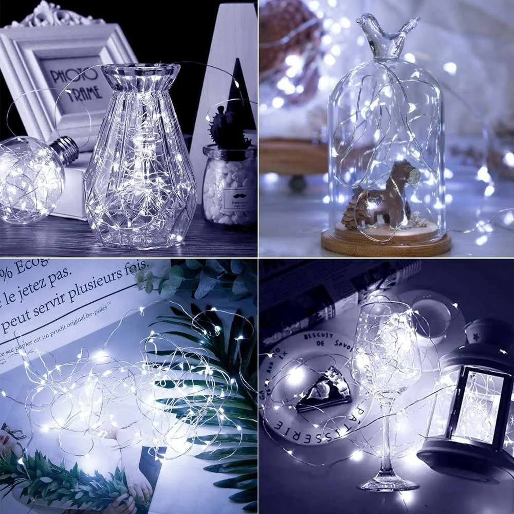 Girlianda 80 LED Micro, šalta balta