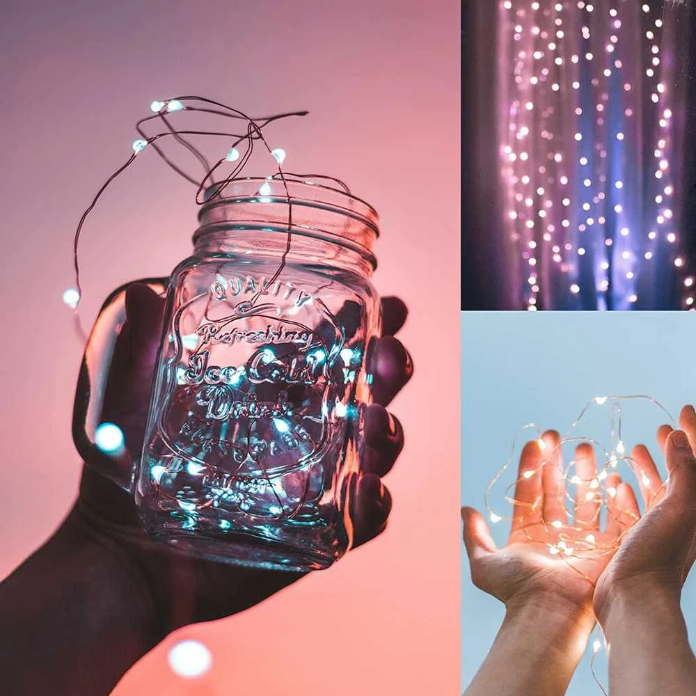 Girlianda 80 LED Micro, šalta balta