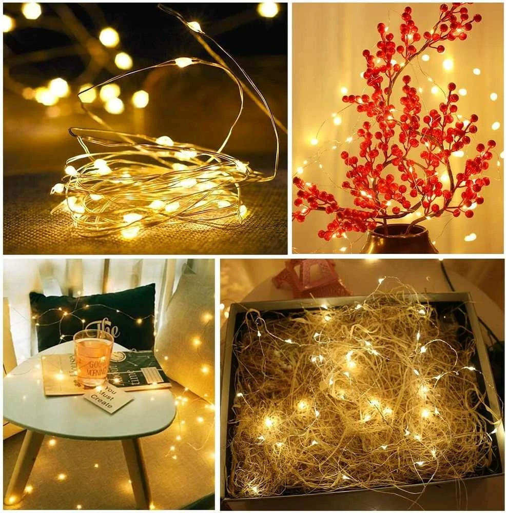 Girlianda 80 LED, šilta balta
