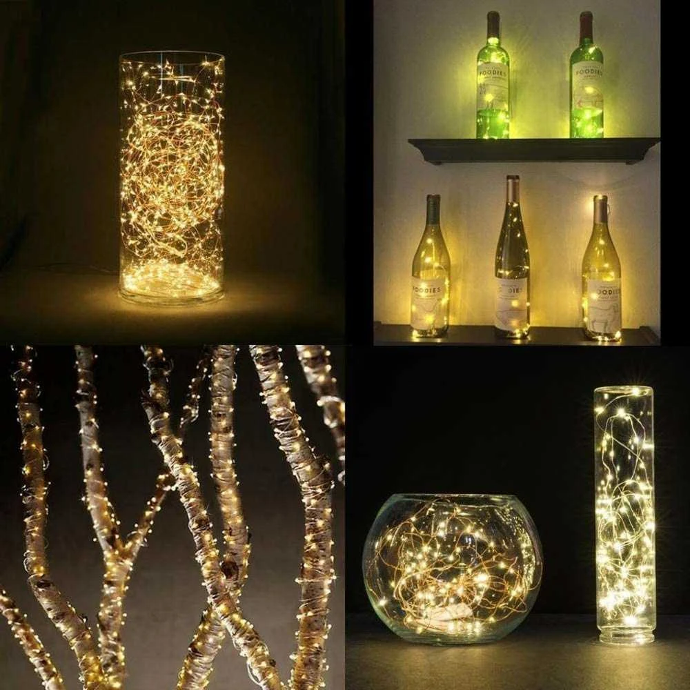 Girlianda 80 LED, šilta balta